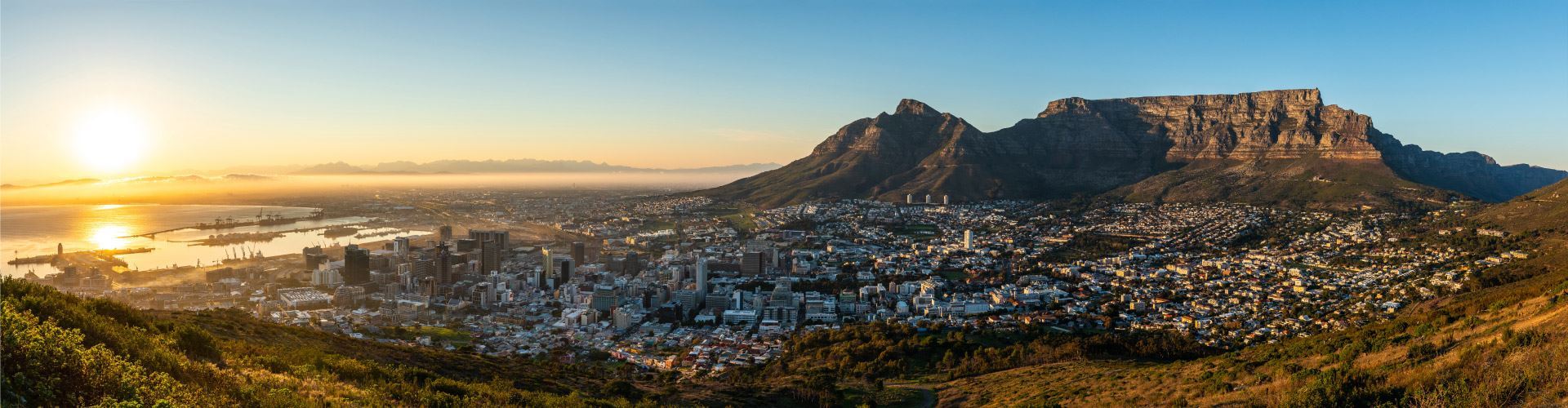 Cape Town mountains, city and ocean, sunny view - certificates user group