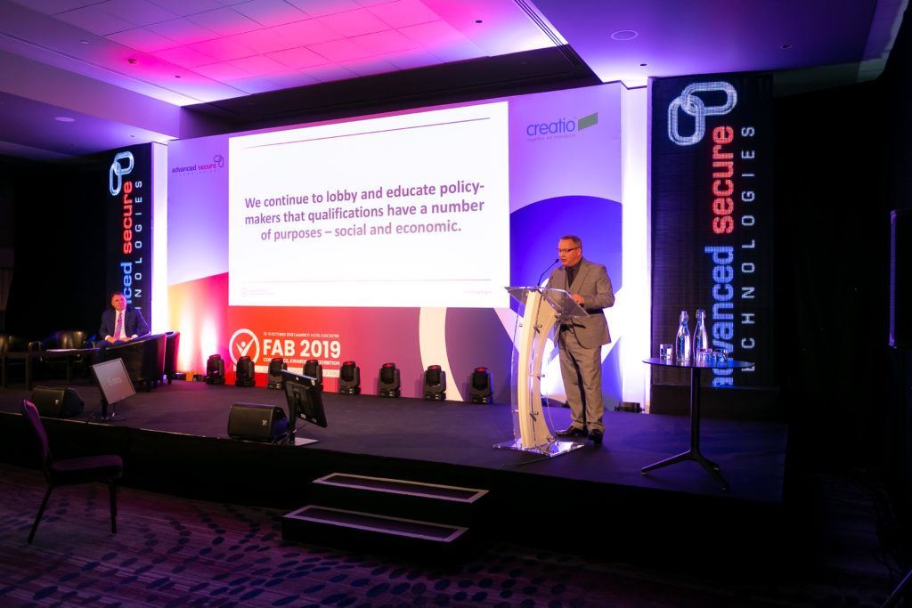 Advanced Secure branded stage as main sponsor for the FAB 2019 conference.
