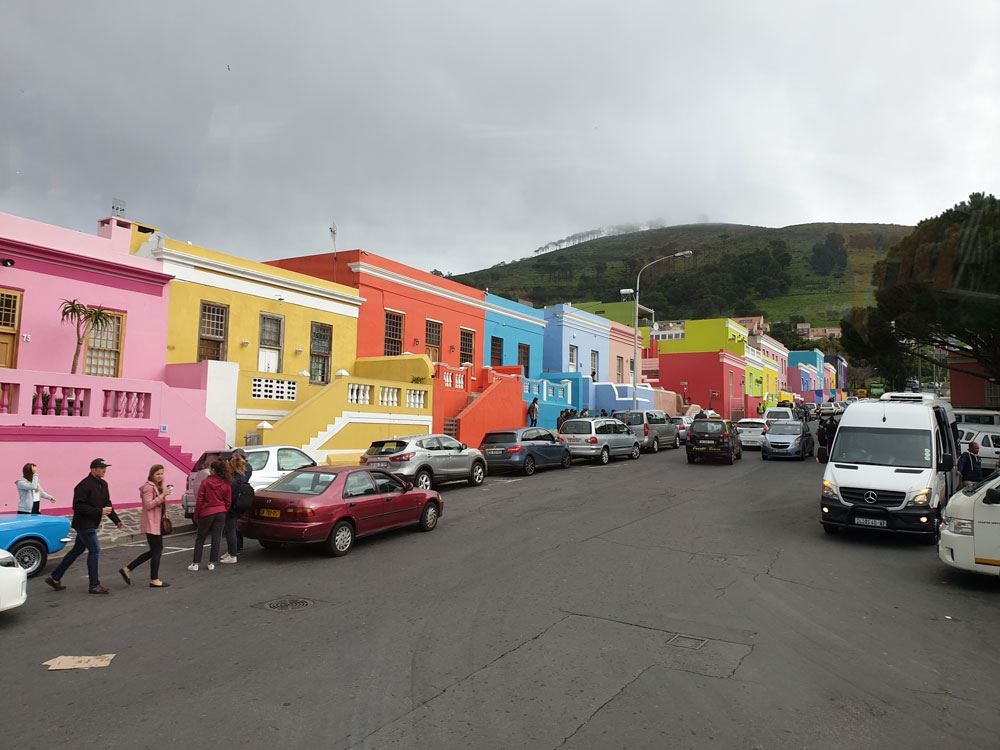 Colourful houses in cape town city bus trip - Digital Certificates User Group