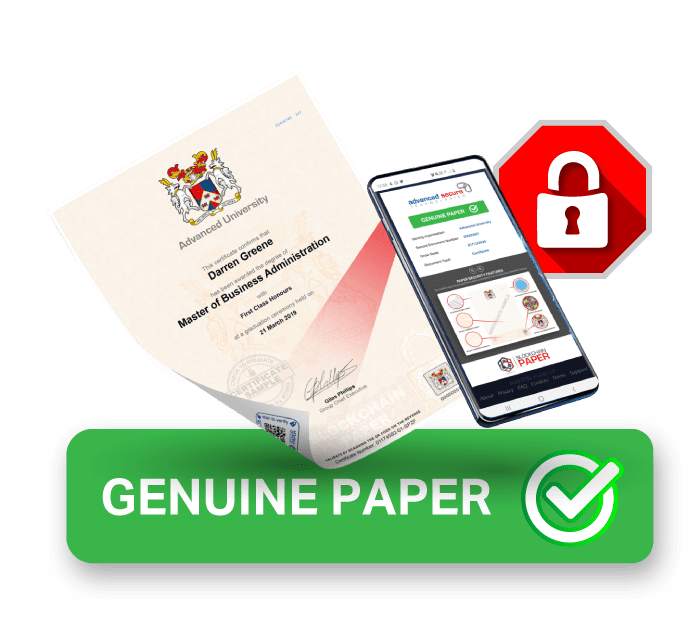 Blockchain Paper® | Secure Certificates - verify qualifications image