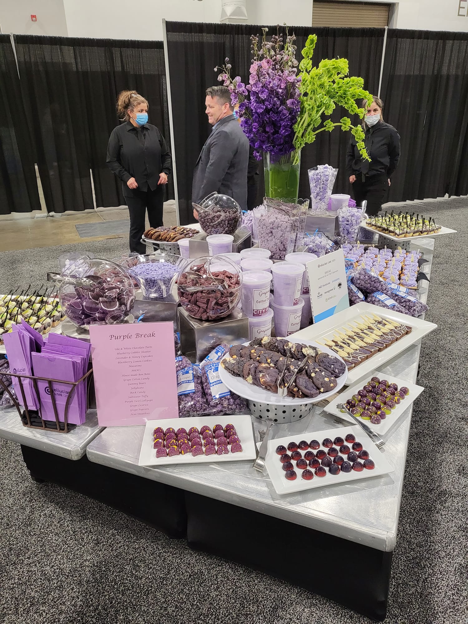 Table filled with treats to eat