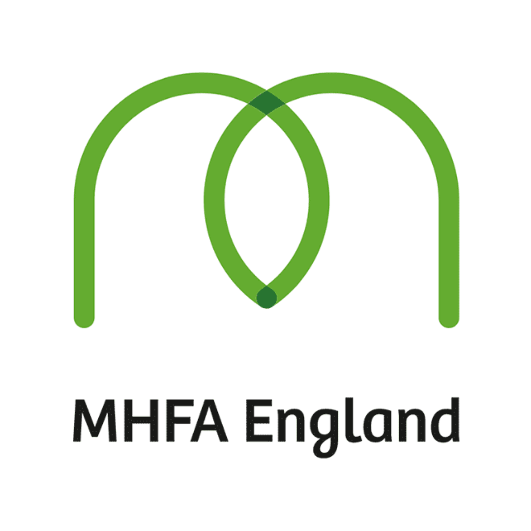 MHFA England logo white background